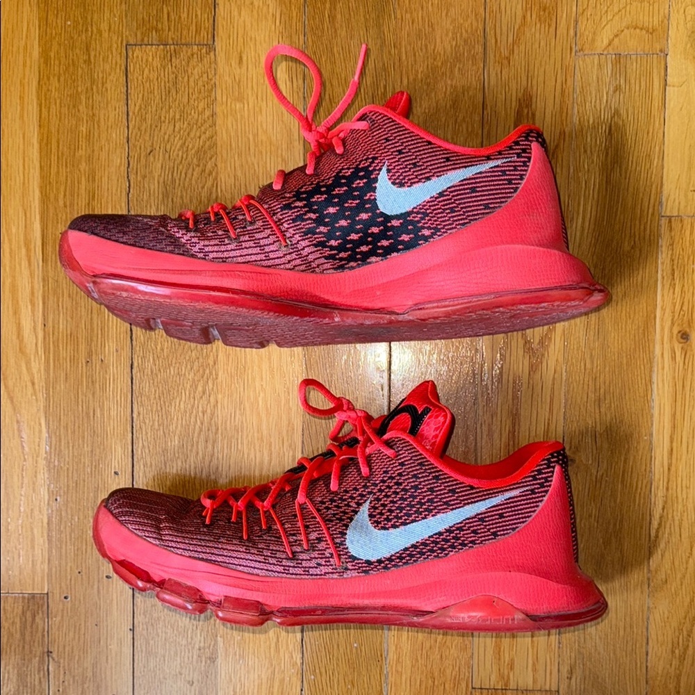 Nike Red Athletic KD Signature Series Sneakers - Picture 2 of 7